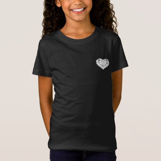 T-Shirt Girls design de style coeur (Devant)