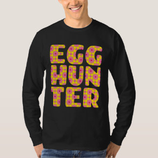 T-shirt Girls Easter Egg Hunting Yellow Pink Flowers Pri