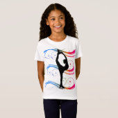 T-shirt Girls Figure Patinage Fils colorés (Devant entier)