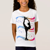 T-shirt Girls Figure Patinage Fils colorés (Devant)