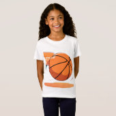 T-shirt Girls' Fine Jersey - Big Basketball (Devant entier)