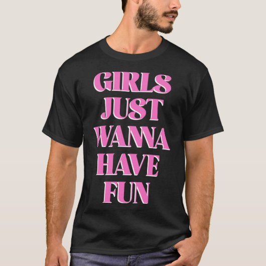 T-shirt Girls Just W Have Fun Long Sleeve (Devant)
