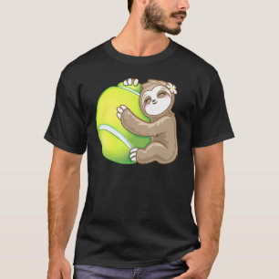 T-shirt Girls Loves Sports Jolie Sloth Tennis Ball