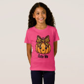 T-Shirt Girls Pumpkin Halloween Cute (Devant entier)