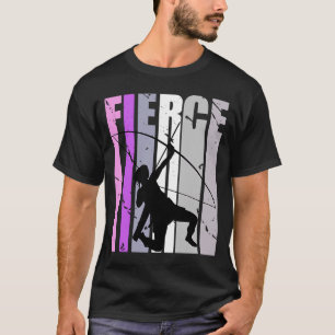T-shirt Girls Purple Archer Fierce Birthday Archer Courag