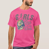 T-shirt Girls Run The World Empowering Girls Running (Devant)