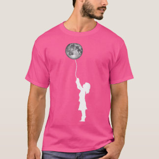 T-shirt Girls Science Too Moon Space Balloon 895