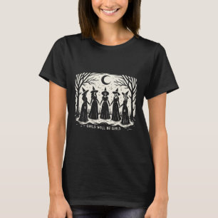 T-shirt Girls Sera Filles Sorcière Witchy Saison Éffrayant