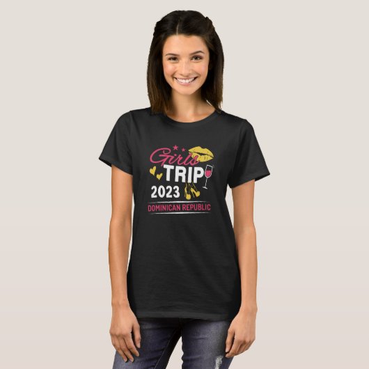 T-shirt Girls Trip 2023 Dominican Republic Travel Group Ma (Devant entier)