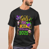 T-shirt Girls Trip New Orleans 2025 Mardi Gras Mask Beads (Devant)