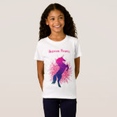 T-Shirt Girls "Unicorn Power" Unicorn & Parties scintillan (Devant entier)