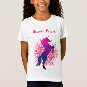 T-Shirt Girls "Unicorn Power" Unicorn & Parties scintillan