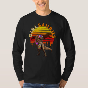 T-shirt Girlsaurus Jurassic T Rex Girl Beach Monde Vintage