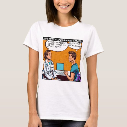 T-shirt GIST Le cancer incurable n'a pas de remède (Devant)