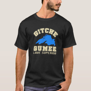 T-shirt Gitche Gumee Lake Supérieur Michigan Vintage Retro