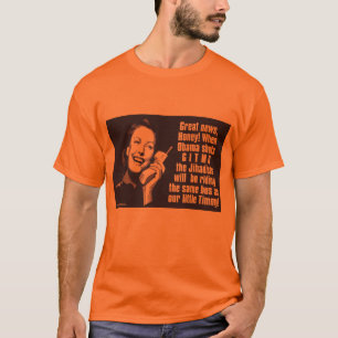 T-shirt Gitmo fermé - femme au téléphone