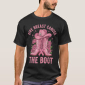 T-shirt Give Breast Cancer The Boot Cowgirl Cancer Awarene (Devant)