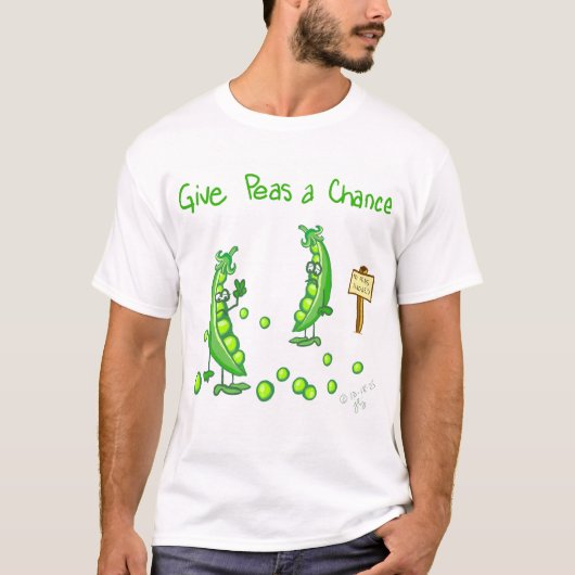 T-shirt Give Peas a Chance (Devant)