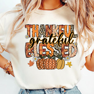 T-shirt Give Thanks Chemise Florale de Coquette