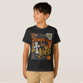 T-shirt Give Thanks To The Lord Floral Boho Retro Thanksgi (Devant entier)