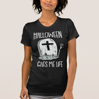 T-shirt Gives Me Life Lazy Halloween Costume Fun Skeleton