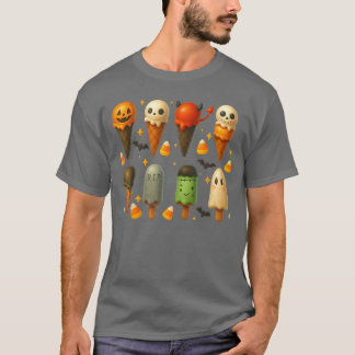 T-shirt Glace à l'eau Été Épouvantable Halloween Crème Gla
