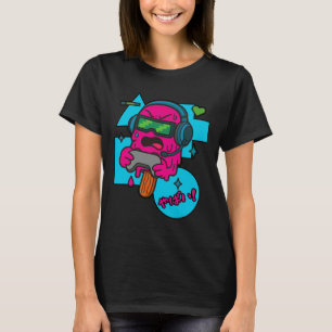 T-shirt Glace à l'eau Pixel Rage Gamer Drôle de crème glac