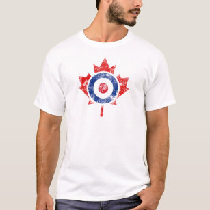 T-shirt Glace de bordage de grunge de cible d'hockey du