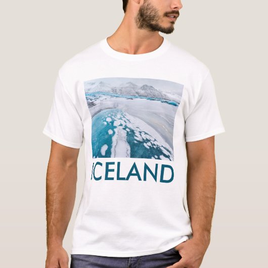 T-shirt Glace de glacier gelée, Islande (Devant)