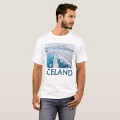 T-shirt Glace de glacier gelée, Islande (Devant entier)