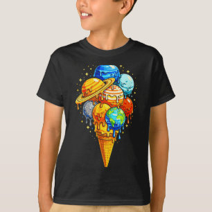 T-shirt Glace de planète du système solaire Espace Astrono