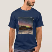 T-shirt Glace et neige | Aurora Polaris Murmansk, Islande (Devant)