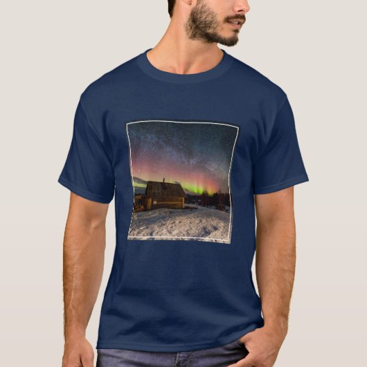 T-shirt Glace et neige | Aurora Polaris Murmansk, Islande (Devant)