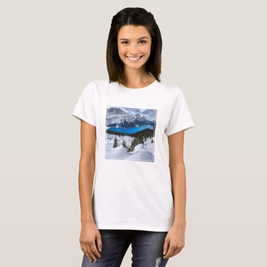 T-shirt Glace et neige | Lac Peyto, Rocheuses canadiennes (Devant entier)