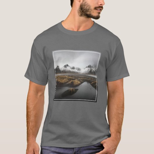 T-shirt Glace et neige | Vestrahorn Mountain, Islande (Devant)