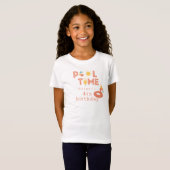 T-Shirt glace flamingo d'été pour fête d'anniversaire d'en (Devant entier)