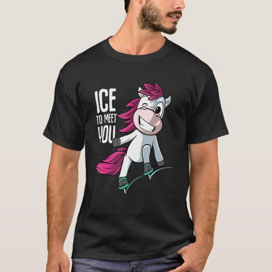 T-shirt Glace Pour Vous Rencontrer - Patineur Figure Unico (Devant)