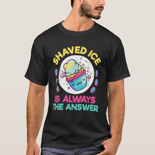 T-shirt Glace râpée Drôle de glace râpée hawaïenne crème (Devant)