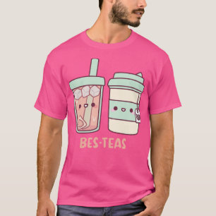 T-shirt Glacée à emporter et thé chaud Bes Teas Besties