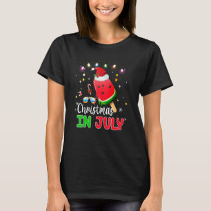 T-shirt Glaces à l'eau à la pastèque Noël en juillet Amusa