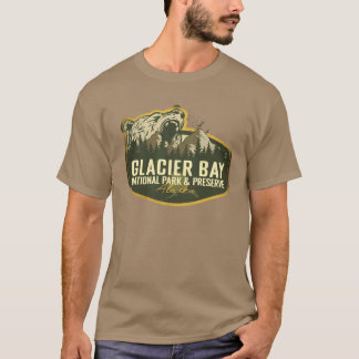 T-shirt Glacier Bay Parc National Et Préserve Alaska Rétro