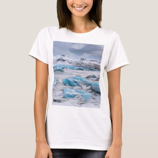 T-shirt Glacier Ice paysage, Islande (Devant)