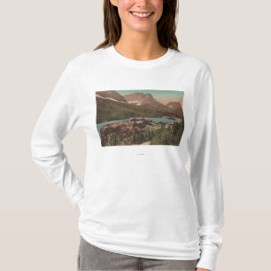 T-shirt Glacier, TA - vue des chalets et St Marys de lac