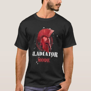 T-shirt Gladiator Mode Casque Spartan Red Workout Motivati