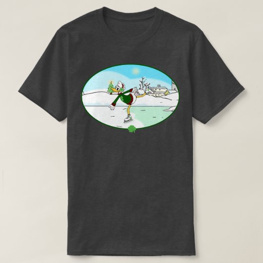 T-shirt Gladstone Gander Patinage sur glace (Design devant)