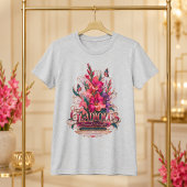 T-shirt Glaïeul Force Éternelle Fleur de Naissance Août