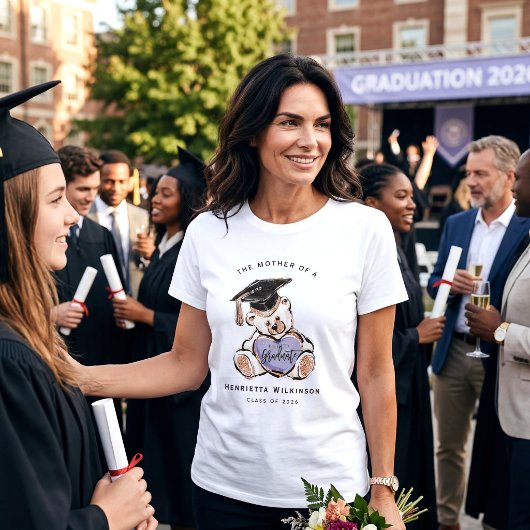 T-shirt Glam Graduation Mom Bear Tee