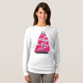 T-shirt Glam Pink sapin de Noël (Devant entier)