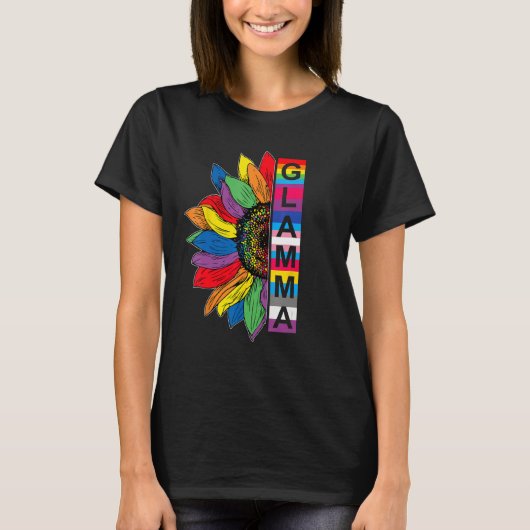 T-shirt Glamma LGBTQ Gay Pride Sunflower (Devant)