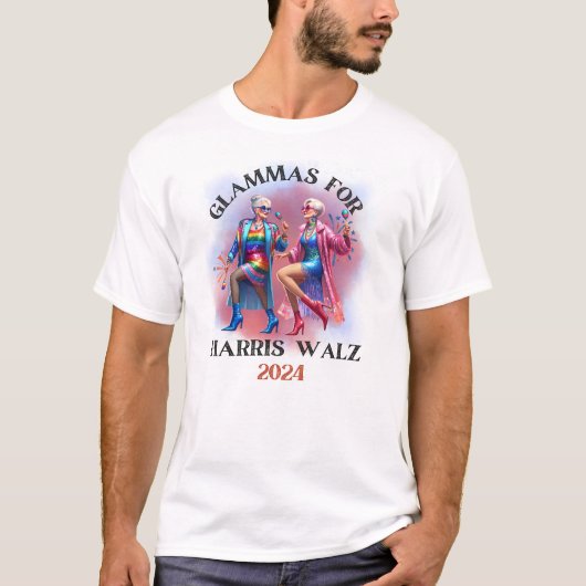 T-SHIRT GLAMMAS DE FIERTÉ POUR HARRIS WALZ (Devant)
